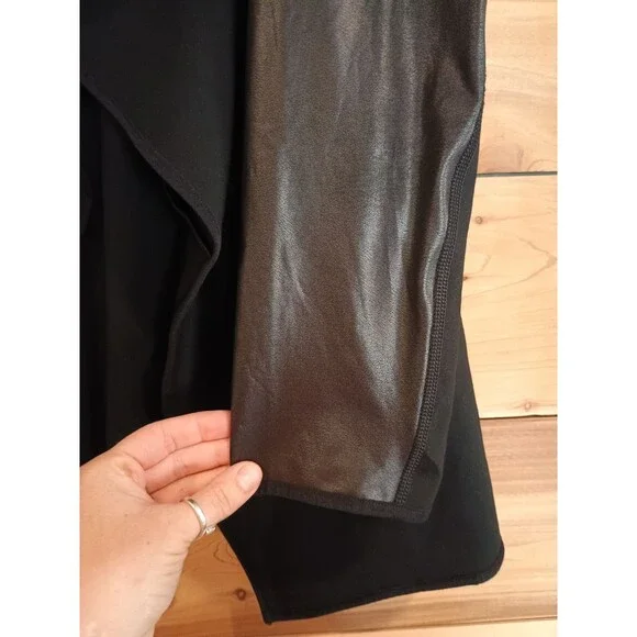 SPANX Womens Jacket Drape Front Ponte Fabric Black Size 2X Cardigan - Picture 8 of 9